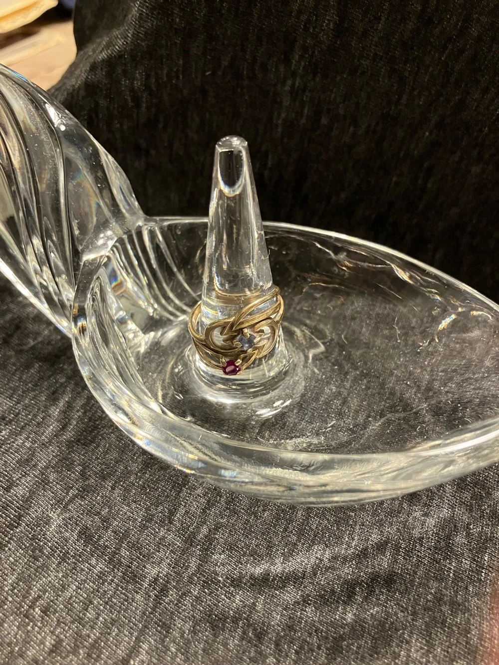 Clear Glass Ring Holder Jewelry Organizer